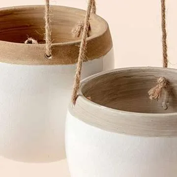 Handmade Ceramic Hanging Planters for Indoor Decor