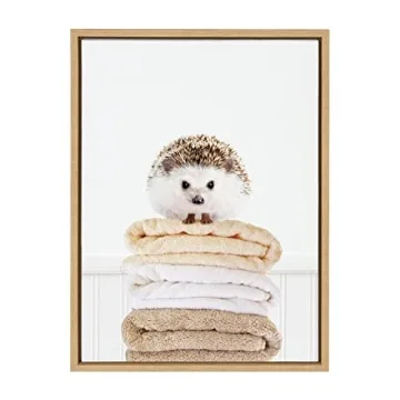 Kate and Laurel Sylvie Fold Hedgehog Canvas Art