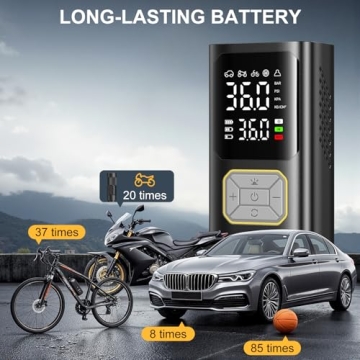 HIPOM Tire Inflator Portable Air Compressor - Fast 150PSI Pump for Cars