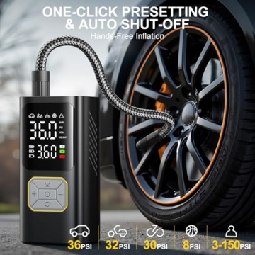 HIPOM Portable Tire Inflator - Fast 150PSI Air Pump