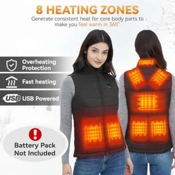 KOVNLO Heated Vest for Women - 5 in 1 Smart Heating