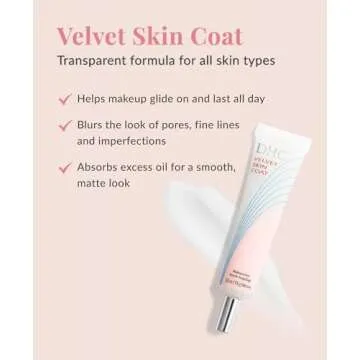 DHC Velvet Skin Coat, Mattifying Makeup Primer, Powder-Gel Formula, Minimizes look of pores, fine li...