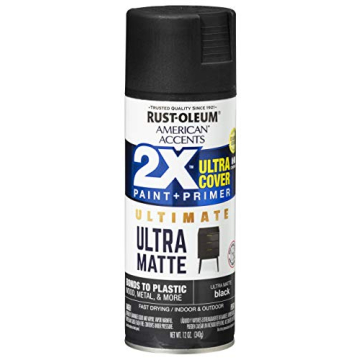 Rust-Oleum 328392 Ultra Matte Black Spray Paint 12 oz