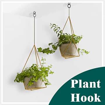 EIENHOSHI 105 Pcs Screw Hooks, 6 Sizes Black Cup Hooks, Screw Hooks for Hanging, Metal Cup Hooks Screw in (1/2", 5/8", 3/4", 7/8", 1'', 1-1/4")