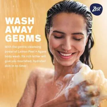 Zest Lemon Peel and Agave Body Wash - Refreshing Clean and Hydration