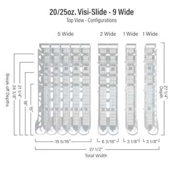 Visi-Slide 20oz Soda Beverage Dispenser - Gravity Fed Glide for Angled Shelves for Coolers, Commerci...