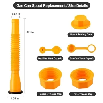 Gas Can Spout Replacement Kit - 5 Flexible Nozzles