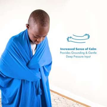 Harkla Body Sock - Sensory Socks for Kids - Stretchable Sensory Sack to Help Kids Relax and Focus - Easy to Wash Breathable Sensory Full Body Sock for Kids - Medium 48" x 27"