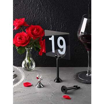 Triton Harp Clip Style Place Card Holders - Set of 12