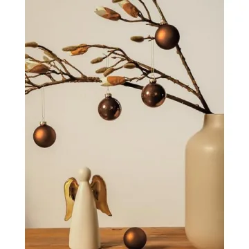 Buy WDS WONDROUS Brown Glass Christmas Ball Ornaments