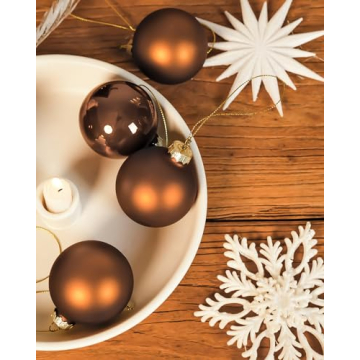 Buy WDS WONDROUS Brown Glass Christmas Ball Ornaments