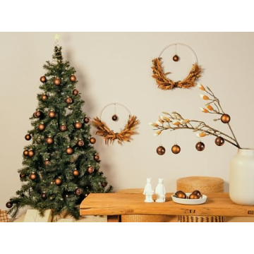 Buy WDS WONDROUS Brown Glass Christmas Ball Ornaments