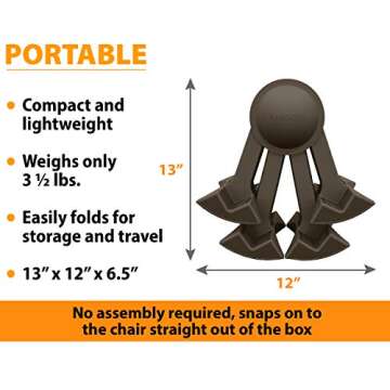 KABOOST Booster Seat for Kitchen Chair, Chocolate - Goes Under The Chair - Portable Chair Booster for Toddlers and Grown Ups