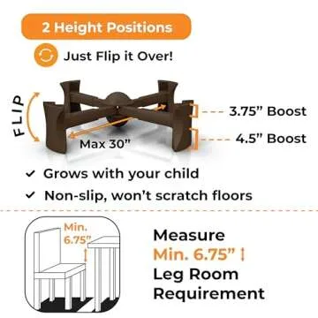 KABOOST Booster Seat for Kitchen Chair - Portable & Adjustable