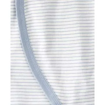 little planet by carter's unisex-baby Organic Cotton Wrap Sleep & Play, Seal Blue Stripes, 9 Months
