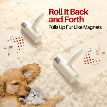 Pet Hair Remover & Lint Rollers for Couch & Carpet