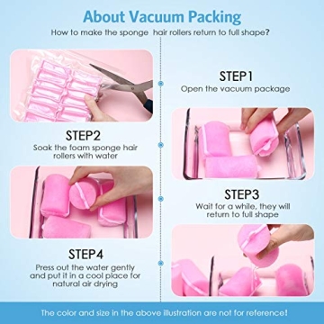 Syhood 48 Pcs Sponge Hair Rollers Soft Curls Kit