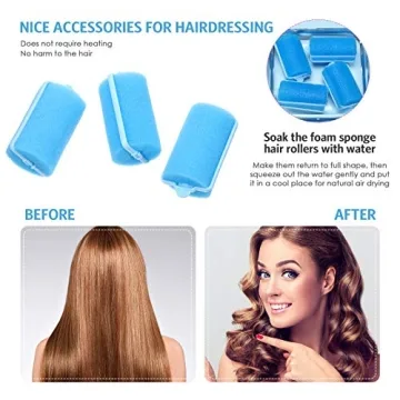 Syhood 48 Pcs Sponge Hair Rollers Soft Curls Kit