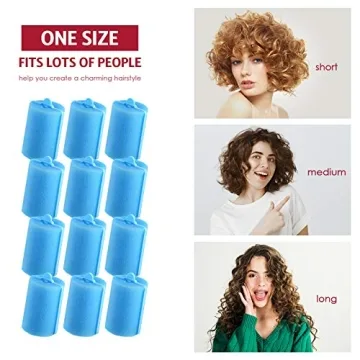 Syhood 48 Pcs Sponge Hair Rollers Soft Curls Kit