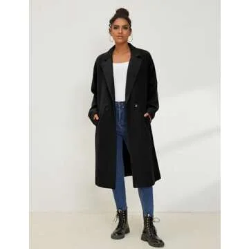 UANEO Women's Oversized Wool Blend Coat for Winter