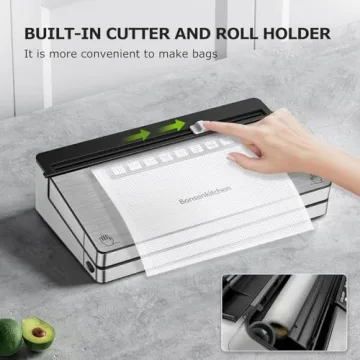 Bonsenkitchen Stainless Steel Vacuum Sealer with 8 Functions