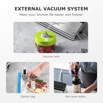 Bonsenkitchen Stainless Steel Vacuum Sealer with 8 Functions