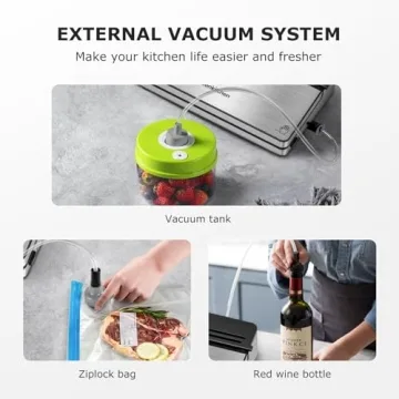 Bonsenkitchen Stainless Steel Vacuum Sealer with 8 Functions