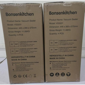 Bonsenkitchen Stainless Steel Vacuum Sealer with 8 Functions