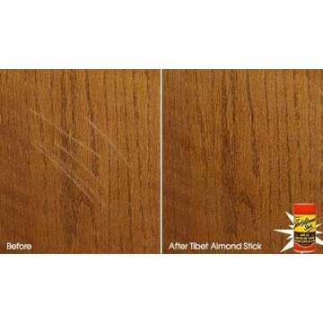Tibet Almond Stick The Original Wood Surface Scratch and Stain Remover (Pack of 2) - Made in The USA