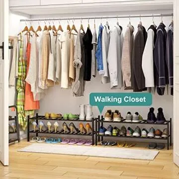 viewcare Shoe Rack for Entryway,Shoe Organizer for Hallway Closet, Free Standing Shoe Racks for Indoor Outdoor