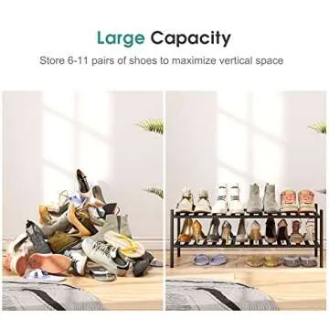 viewcare Shoe Rack for Entryway,Shoe Organizer for Hallway Closet, Free Standing Shoe Racks for Indoor Outdoor