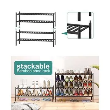 viewcare Shoe Rack for Entryway,Shoe Organizer for Hallway Closet, Free Standing Shoe Racks for Indoor Outdoor