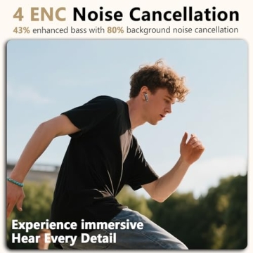 Wireless Earbuds with 56H Playtime and Waterproof Design