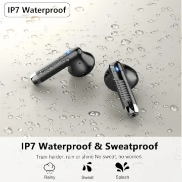 Wireless Earbuds with 56H Playtime and Waterproof Design