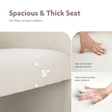 ALPHA HOME Rocking Chair with Lumbar Support for Nursery