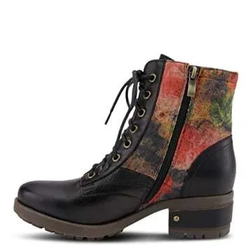 Spring Step Flexus Marty Boots for Women - Ladies Boots with Cozy Flannel Textile Lining - Women's Ankle Boots with Zipper Closure - Black EU 40 / US 9