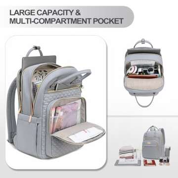 Stylish Tealari Laptop Backpack for Women, Durable & Functional