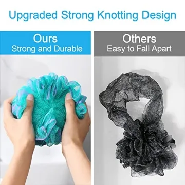 AmazerBath Loofah Sponge Set for Luxurious Showers