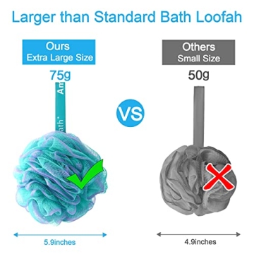 AmazerBath Loofah Sponge Set for Luxurious Showers