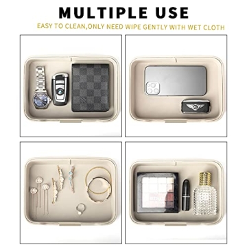 SANZIE Luxury Leather Tray Organizer for Jewelry Keys Wallet