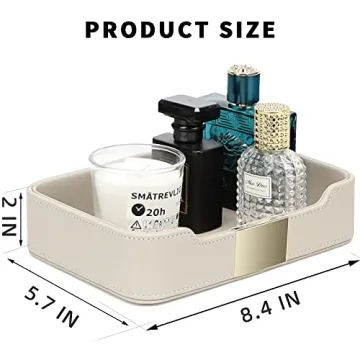 SANZIE Luxury Leather Tray Organizer for Jewelry Keys Wallet