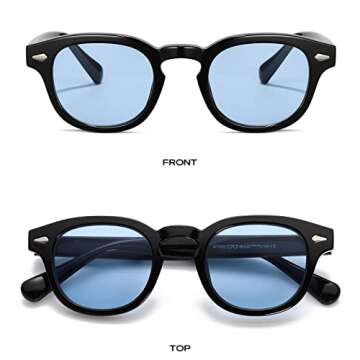 Gtand Unisex Vintage Retro Round Style Tinted Sunglasses For Men Women Fashion Circle Sun Glasses 46mm