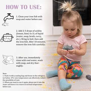 Iron Fish 2 Pack, Add Natural Sources of Iron to Food and Water, Effective and Safe Cooking Tool, Reduce the Risk of Deficiency for Vegans, Athletes, Pregnant Women