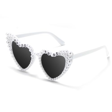 Etercycle Heart Sunglasses for Brides - Bachelorette Essentials