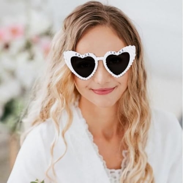 Etercycle Heart Sunglasses for Brides - Bachelorette Essentials