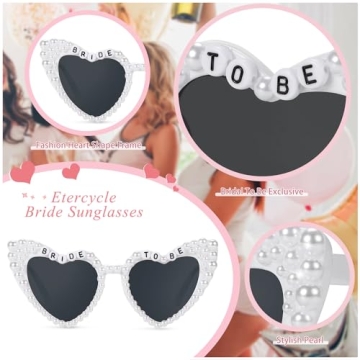 Etercycle Heart Sunglasses for Brides - Bachelorette Essentials