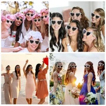 Etercycle Heart Sunglasses for Brides - Bachelorette Essentials