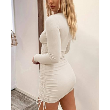 BTFBM Long Sleeve Bodycon Dress for Style and Comfort