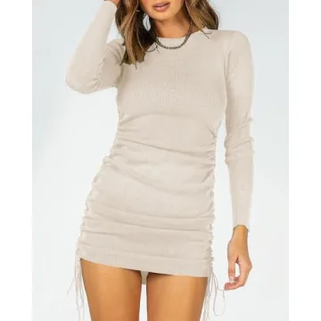 BTFBM Long Sleeve Bodycon Dress for Style and Comfort