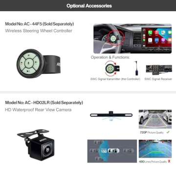 ATOTO F7 Adaptive Double-DIN &Single-DIN 10 Inch Car Stereo, QLED Touchscreen Car Radio, Wireless CarPlay& Android Auto, Bluetooth, HD Live Rearview, MirrorLink, Quick Charge, F7G110XE